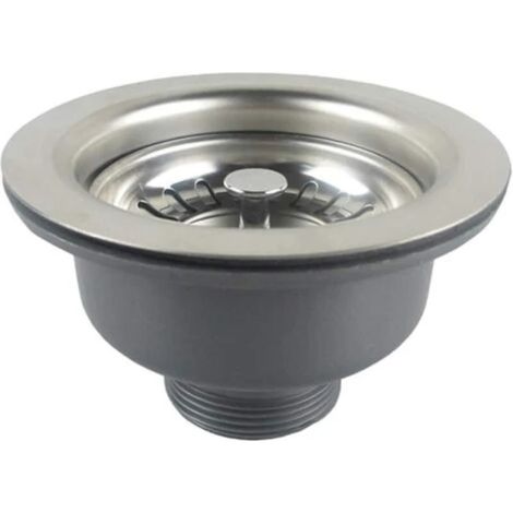 Crépine d évier sans trop plein panier en acier inoxydable et ABS pour éviers 114 mm 1 1/2 pouce . (1/5)