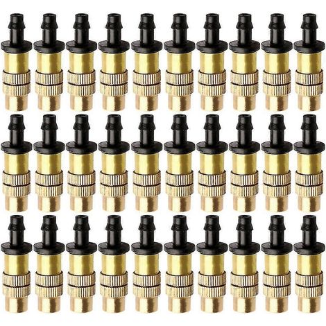 50pcs Irrigation System Copper Nozzle Adjustable Spray Nozzle Garden Greenhouse Watering Nozzle-FCY (1/3)