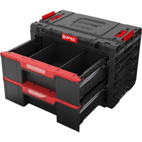 Qbrick System PRIME Drawer 2 Toolbox Basic modularer Werkzeugkasten mit 2 Schubläden 542 x 335 x 369 mm 24 l