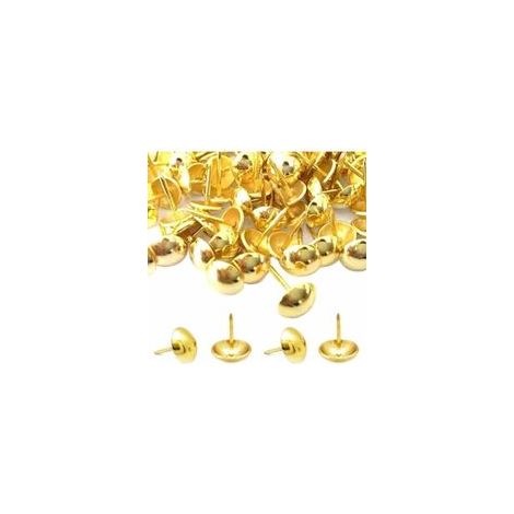 500 Stück Polsternägel, Basicon Hochleistungs-Polsternägel 10 x 8 mm, bronzefarben, dekorativ, Retro-DIY-Stil, für Möbel, Sofas, Sessel, Betten, Stühle, Vintage-Dekoration, Gold (1/4)