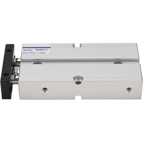 Vérin pneumatique à double effet, alliage d'aluminium, acier inoxydable, TN16, 1,0 MPa, 10200 mm (TN16X50-S) (1/4)