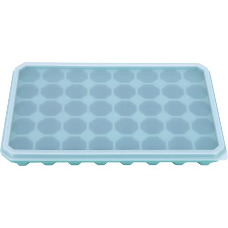 Moule à glaçons en silicone 40 cavités avec couvercle amovible, bac à glaçons réutilisable pour cuisine DIY, accessoire de réfrigérateur vert