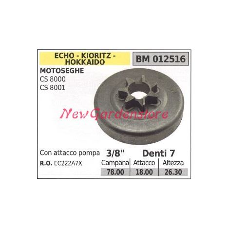 Pignone ECHO motore motosega CS 8000 8001 3/8' denti 7 012516