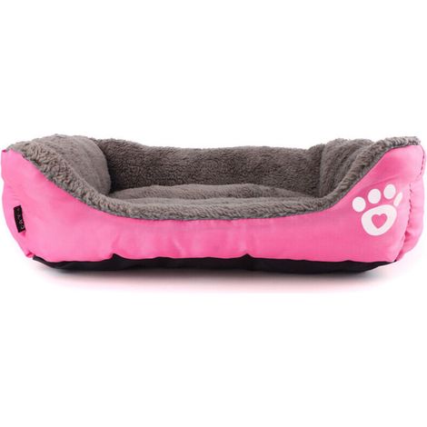 Coussin panier maison hiver chaud pour chien et chat, rose – DELKEVIC