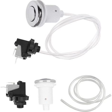 Pneumatischer Drucktaster, 250 V, pneumatischer Drucktaster für Schwimmbad, Spa, Heimmassagegerät, Badewanne, Ein-/Ausschalter, Stahl für Schwimmbäder und Spas. (1/5)