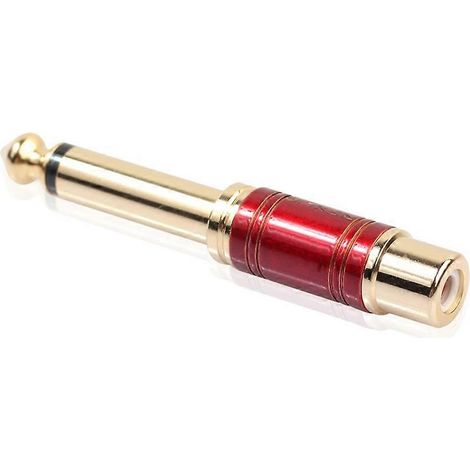 adaptateurs jack 6,35 mm (1/4 pouce) vers RCA femelle pour haut-parleur mono.