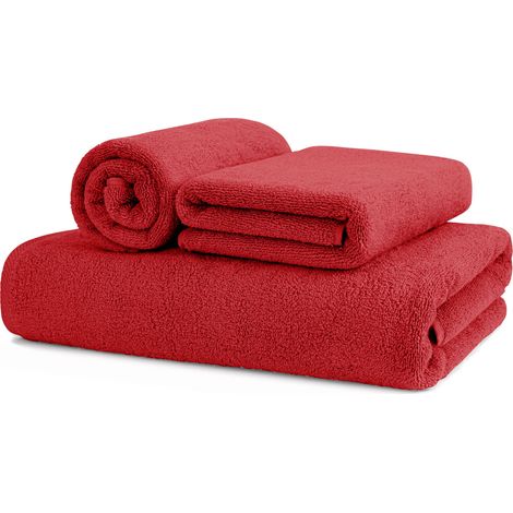 Asciugamani Salvietta Bagno In Morbida Spugna Modello Sophie Colore Rosso Cherry, misuraOspitecoloreCherry (1/5)