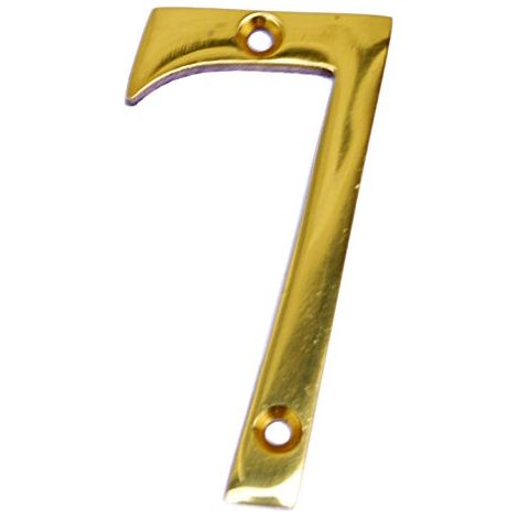 MASIDEF - CIVICO IN OTTONE LUCIDO 8cm N.7
