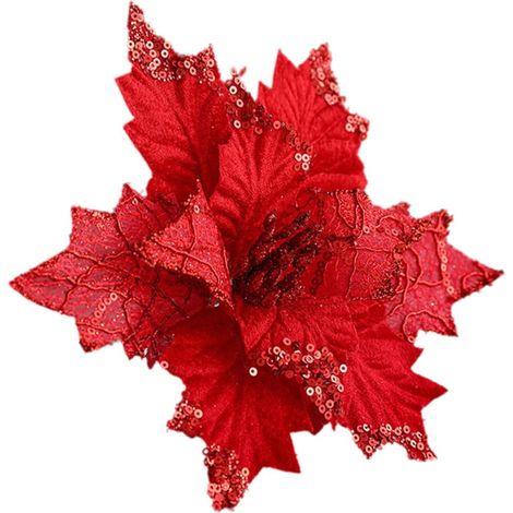 Feuille D'érable Artificielle - Décoration De Noël Pour Arbre, Couronne, Cheminée Et Escalier - 25x20x20 cm - 1 Pièce (1/5)