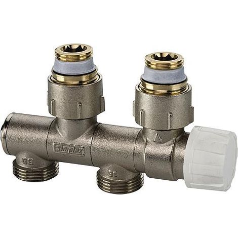 Garniture de soupape VarioCon raccord orientable 3/4" eurocone x 1/2" filetage mâle – Pression max. 10 bars – Température max. 130°C – Corps rotatif – Simplex