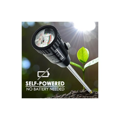 Testeur d'Humidité du Sol 3 en 1, pH-Mètre avec Électrode Longue de 30 cm (300 mm), Analyseur de Terre pour Jardin, Pelouse et Plantes d'Intérieur-lsw (1/5)