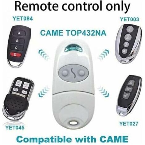 Télécommande Universelle CAME TOP432NA 433.92MHz Lot de 4 pour Portail et Garage, Duplication Facile
