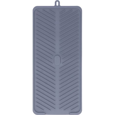 Silicone Dish Drying Mat Food Grade Silicone High Temperature Resistance Grey Dish Drainer Pad for Kitchen