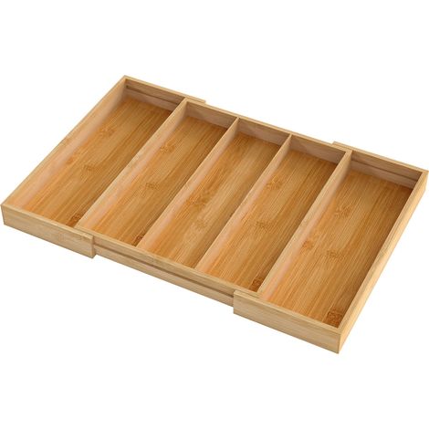 Toque Cutlery Tray Kitchen Drawer Organiser Extendable Bamboo Utensils Storage