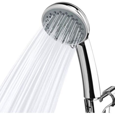 Pommeau De Douche à Main Haute Pression 5 Réglages De Jet, Puissant Jet De Douche Pommeau De Douche De Pluie à Main Massage Spa Pomme De Douche Amovible à Main Finition ChroméeShower Head (1/5)