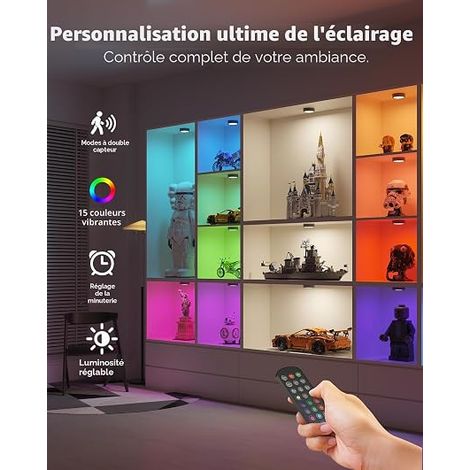 Lampe Placard RGB avec Detecteur de Mouvement, Spot LED Rechargeable (1/4)