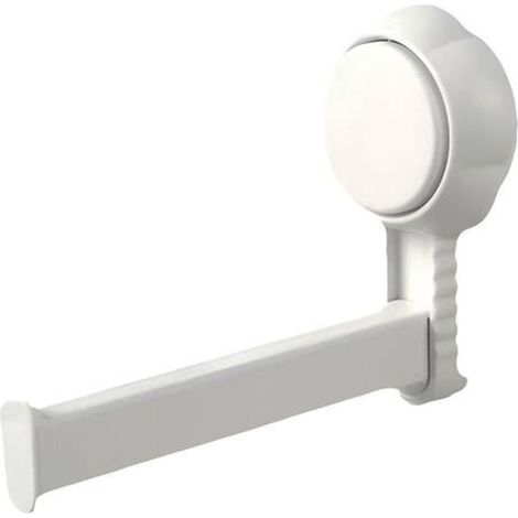 TRADE SHOP - Porta Rotolo Per Carta Igienica A Parete Per Bagno Casa Fissaggio A Ventosa Bianco - (1/5)