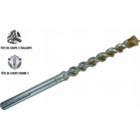Foret pour perforateur marteau avec emmanchement SDS Max - longueur de 920 mm - équipé de 4 taillants mm - Diamètre 20 mm mm