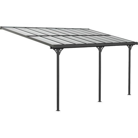 Westmann Abri de terrasse en aluminium Bruce Noir 300x556x270 cm (1/5)