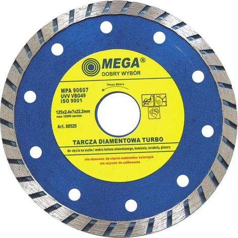 Disco diamante mega turbo 180mm spessore 2,6mm