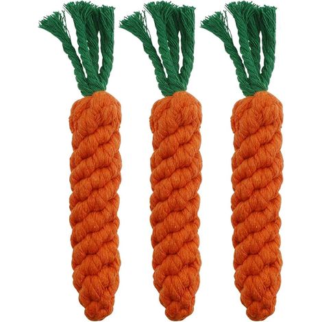 Jouets pour chiens, jouets de dentition pour chiots, jouets en corde pour chiens, jouets à mâcher pour chats, jouets tressés sûrs pour lapins, cadeau sain (1/5)