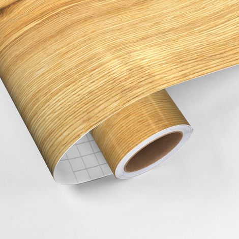 Rouleau revêtement adhésif vinyle au mètre - Sticker lavable Cuisine Meuble Armoire Porte - BOIS DE VARSOVIE - 60x100cm (1/5)