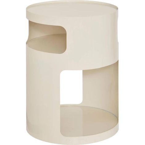 Table d'Appoint Design "Ashdal" 45cm Ivoire (1/4)