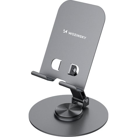 Supporto girevole Wozinsky WPT-K95 per telefono e tablet - grigio
