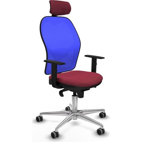 piqueras-y-crespo Chaise ergonomique rouge grenat bureau