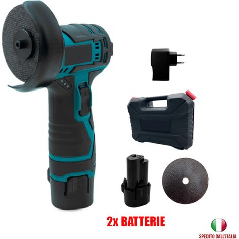 MINI FLEX SMERIGLIATRICE PORTATILE A DOPPIA BATTERIA LITIO 12V METALLO E LEGNO (1/4)