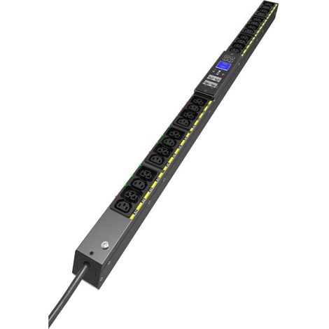 Eaton managed rack pdu evmafc20a - g4 -- wechselstrom 200-240 v - 3.7 kw - 1-phasig - eingabe, eingang iec 60320 c20 - - 3 m schnur - schwar (1/3)