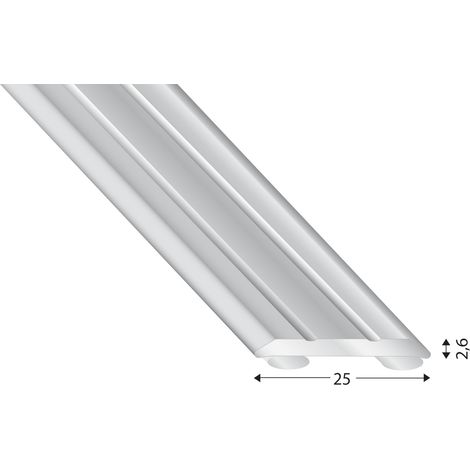 Kügele Abdeckprofil (Übergangsleiste) gelocht 25/1000mm Alu silber eloxiert