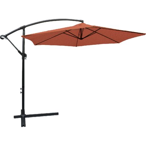 CHALET & JARDIN Parasol déporté rond COLLIOURE - Terre cuite (1/5)