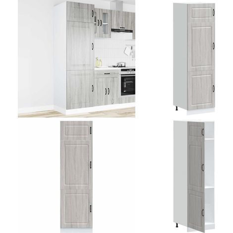 vidaXL Armoire de cuisine Kalmar sonoma gris bois d'ingénierie (1/5)