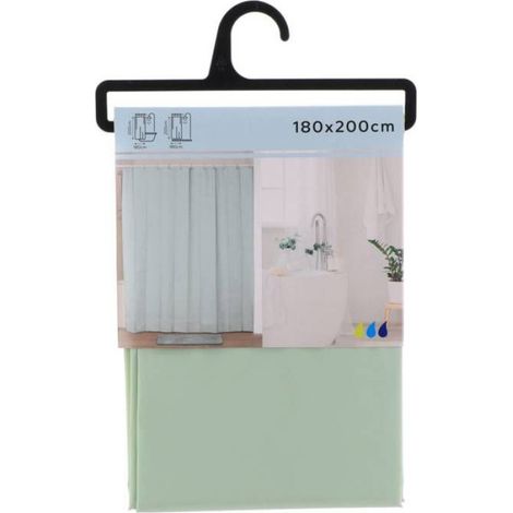 Rideau de Douche 180x200 cm - Tendance - Vert Eucalyptus (1/2)