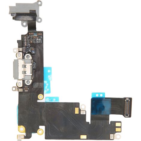 Câble flexible de port de charge pour iPhone 6 Plus avec fonction microphone et prise casque, gris (1/5)