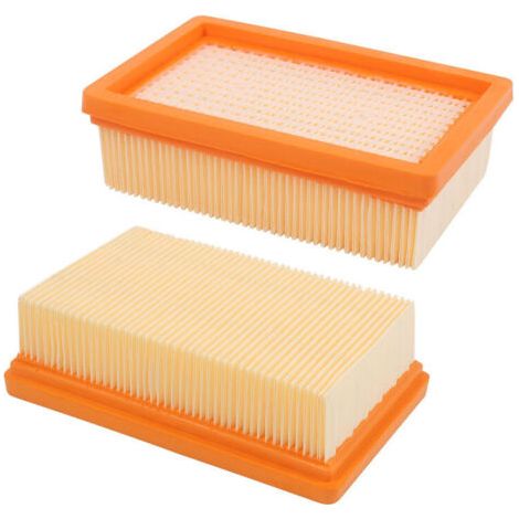 Lot de 2 filtres plissés plats de rechange Karcher Mv4 Mv5 Mv6 Wd4 Wd5 Wd6, Wd4p Wd5p Wd6p Wet-dry Vacuu, (1/4)