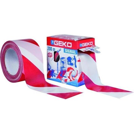 Sicherheitsband weiß/rot 70 mm x 200 m