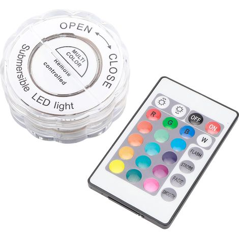 Lampe de plongée étanche à 10LED, bouton à puce, télécommande, fournitures d'éclairage pour Aquarium (1/5)