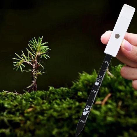 Bodenfeuchtigkeitsmesser mit 3 farbiger Kontrollleuchte und intelligenter Sonde für präzise Wasserstandsmessung bei Zimmer und Gartenpflanzen (1/5)