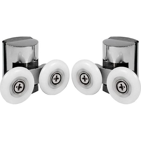 lot De 2 Roulette Porte Douche Double 23mm Rouleau Pour Coulissante Porte Douche (1/5)