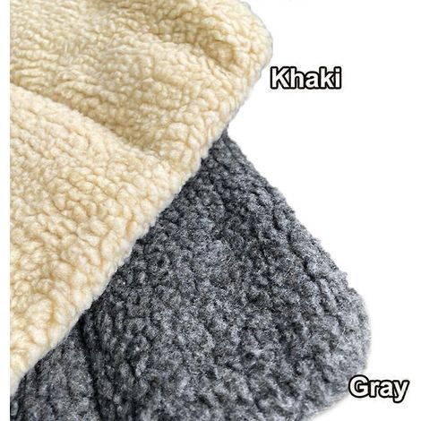 Lit chauffant pour chat, canapé pour animaux de compagnie avec fond antidérapant, lit cage extra chaud en laine d'agneau pour chats/chiens