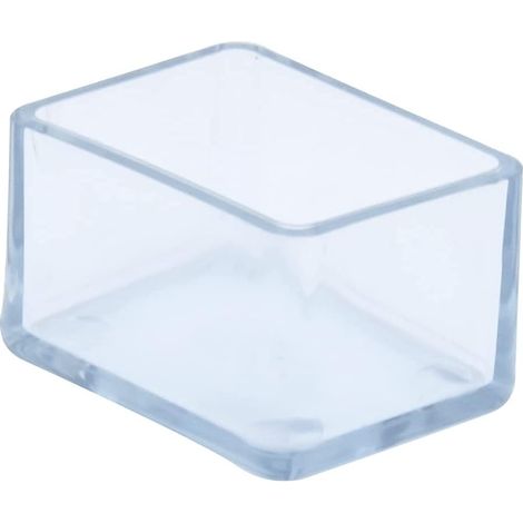Couvre-pieds de chaise, tête anti-rayures en PVC, couvre-pieds de protection anti-rayures pour pieds de chaise carré transparent 40 40 mm lot de 12 (1/5)
