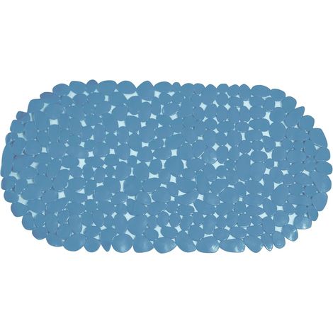 1 Tapis De Bain PVC, Surface Antidérapante, 68x35 Cm, Gris Clair, Pour Salle De Bain (1/2)