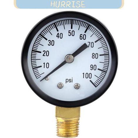 Tbest Manomètre d'eau Pompe de puits 0-100PSI 1/4 '', filtre de piscine Spa, manomètre de pression d'eau, bricolage prise) 1 pièce (1/4)