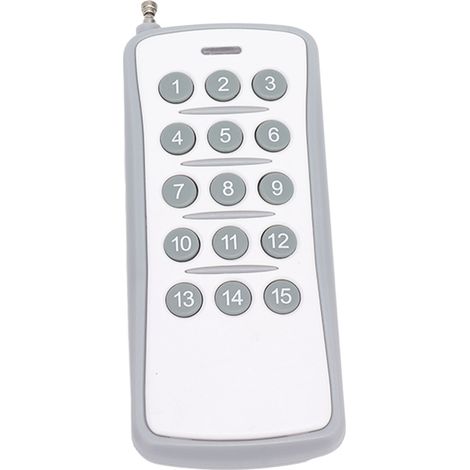 433-MHz-Funkfernbedienung (Universal) aus ABS-Kunststoff, 15 Tasten, für Türbeleuchtung (1/5)