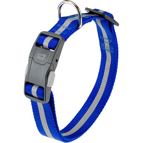 Ferplast CLUB REFLEX C Collare riflettente per cani con fibbia magnetica. Vari colori e misure. . Variante C20/56 - Misure: A: 36-56 cm B: 20 mm - Blu