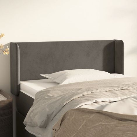 Cabecero de terciopelo gris oscuro 83x16x78/88 cm vidaXL (1/5)