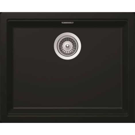 Schock Einbaubecken Cristadur Kiruna N-100 L A Black Edition Exzenterbedienung (1/2)