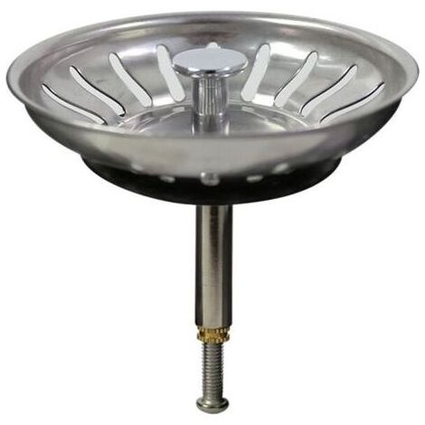Bonde de lavabo inox avec grille antiblocage – Filtre évier cuisine 90mm – Installation rapide – Acier inoxydable résistant à la corrosion (1/3)
